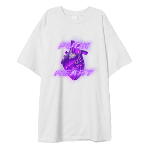 Заказать мужскую футболку в Москве. Футболка оверсайз reclover FUCK HEART от RECLOVER CLOTHING - готовые дизайны и нанесение принтов.