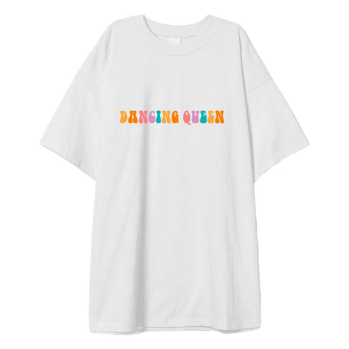 Заказать мужскую футболку в Москве. Футболка оверсайз Dancing queen ABBA от gooz bye  - готовые дизайны и нанесение принтов.