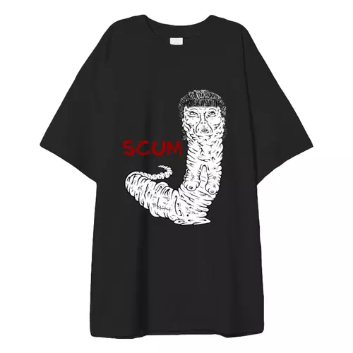 Заказать мужскую футболку в Москве. Футболка оверсайз Scum art от Leichenwagen - готовые дизайны и нанесение принтов.
