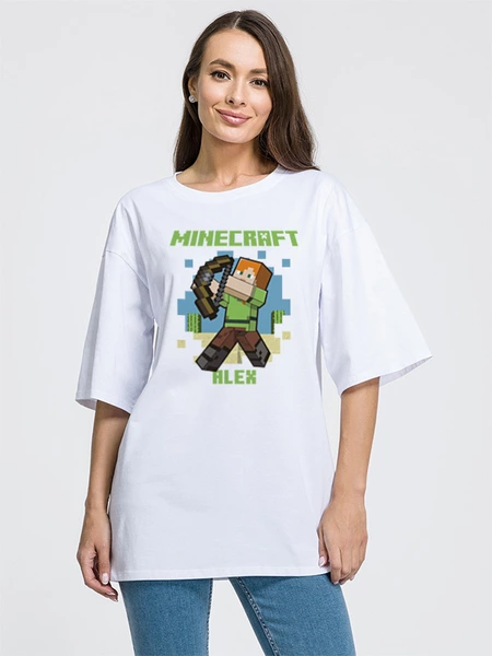Заказать мужскую футболку в Москве. Футболка оверсайз Алекс от PrintGamer  - готовые дизайны и нанесение принтов.