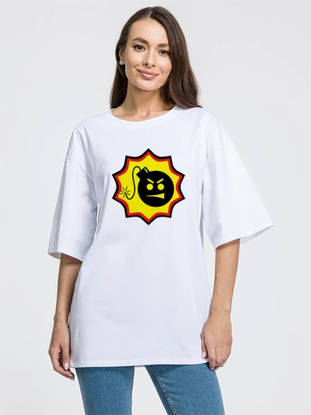 Заказать мужскую футболку в Москве. Футболка оверсайз Крутой Сэм от YellowCloverShop - готовые дизайны и нанесение принтов.