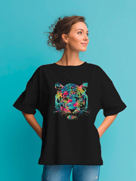 Заказать мужскую футболку в Москве. Футболка оверсайз Jungle Look от CoolColor  - готовые дизайны и нанесение принтов.