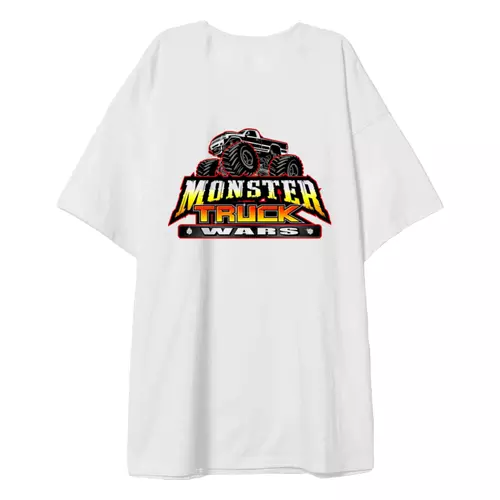 Заказать мужскую футболку в Москве. Футболка оверсайз MONSTER TRUCK от robus - готовые дизайны и нанесение принтов.