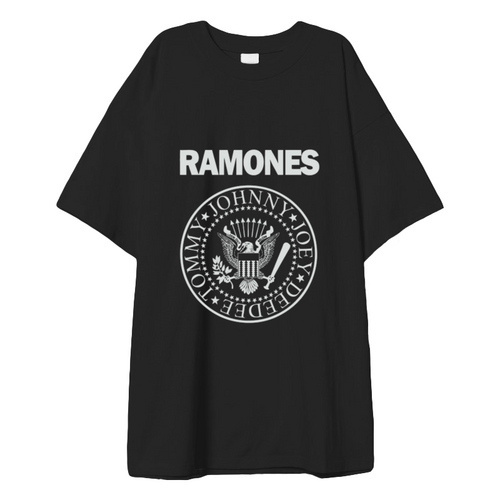 Заказать мужскую футболку в Москве. Футболка оверсайз Ramones от YellowCloverShop - готовые дизайны и нанесение принтов.