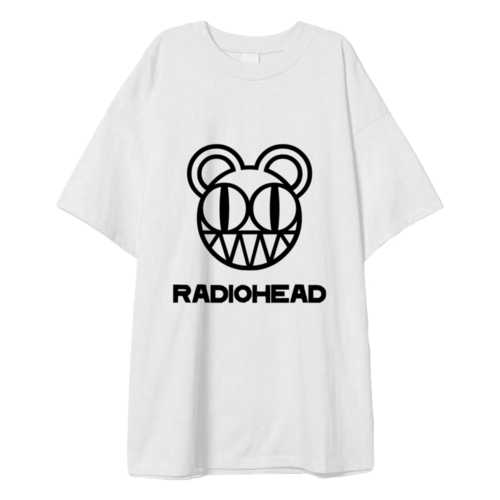 Заказать мужскую футболку в Москве. Футболка оверсайз Radiohead от YellowCloverShop - готовые дизайны и нанесение принтов.
