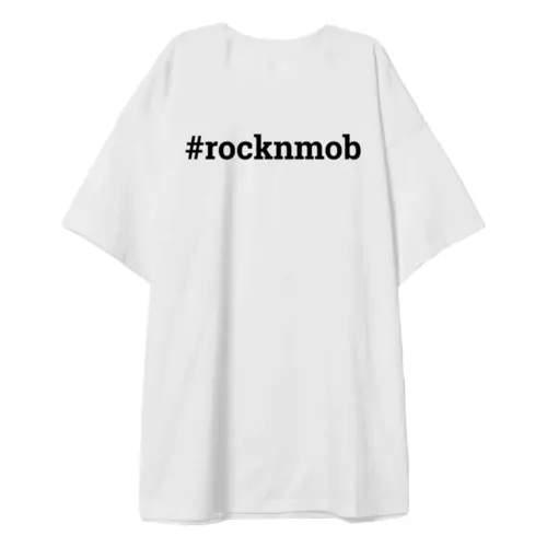 Заказать мужскую футболку в Москве. Футболка оверсайз Rocknmob Freddy с хештегом от accs@rocknmob.com - готовые дизайны и нанесение принтов.