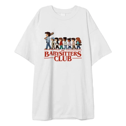 Заказать мужскую футболку в Москве. Футболка оверсайз Babysitters Club от d_ari.design@mail.ru - готовые дизайны и нанесение принтов.