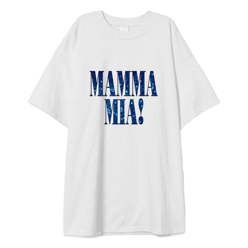 Заказать мужскую футболку в Москве. Футболка оверсайз ABBA Mamma mia! от gooz bye  - готовые дизайны и нанесение принтов.