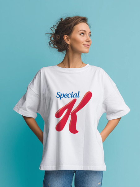 Заказать мужскую футболку в Москве. Футболка оверсайз special k merch Essential  от cherdantcev - готовые дизайны и нанесение принтов.