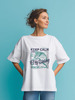 Заказать мужскую футболку в Москве. Футболка оверсайз Fishing от CoolColor  - готовые дизайны и нанесение принтов.