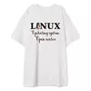 Заказать мужскую футболку в Москве. Футболка оверсайз Linux 1 от Владимир Довженко - готовые дизайны и нанесение принтов.