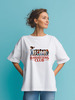 Заказать мужскую футболку в Москве. Футболка оверсайз Babysitters Club от d_ari.design@mail.ru - готовые дизайны и нанесение принтов.