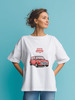 Заказать мужскую футболку в Москве. Футболка оверсайз Mini cooper от Mishka Draws - готовые дизайны и нанесение принтов.