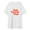 Заказать мужскую футболку в Москве. Футболка оверсайз Self Love Club от Александр Серебренников - готовые дизайны и нанесение принтов.