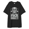 Заказать мужскую футболку в Москве. Футболка оверсайз ☠ FUCK SOCIETY ☠ от balden - готовые дизайны и нанесение принтов.