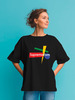 Заказать мужскую футболку в Москве. Футболка оверсайз Suprematism от Соль  - готовые дизайны и нанесение принтов.