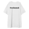 Заказать мужскую футболку в Москве. Футболка оверсайз Rocknmob Freddy с хештегом от accs@rocknmob.com - готовые дизайны и нанесение принтов.