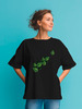 Заказать мужскую футболку в Москве. Футболка оверсайз Evergreen Leaves от CoolColor  - готовые дизайны и нанесение принтов.