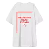 Заказать мужскую футболку в Москве. Футболка оверсайз PURRFECTION White/Red от fortycatsmusic@gmail.com - готовые дизайны и нанесение принтов.