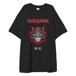 Заказать мужскую футболку в Москве. Футболка оверсайз Iron Maiden от Leichenwagen - готовые дизайны и нанесение принтов.