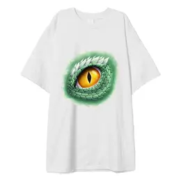 Заказать мужскую футболку в Москве. Футболка оверсайз Глаз зеленого дракона от tigerda  - готовые дизайны и нанесение принтов.