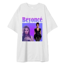 Заказать мужскую футболку в Москве. Футболка оверсайз  Beyoncé от print.io  - готовые дизайны и нанесение принтов.