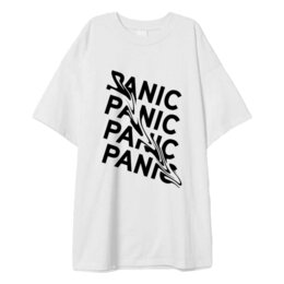 Заказать мужскую футболку в Москве. Футболка оверсайз Panic Panic от gooz bye  - готовые дизайны и нанесение принтов.