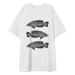 Заказать мужскую футболку в Москве. Футболка оверсайз Три рыбы от Alexey Evsyunin - готовые дизайны и нанесение принтов.