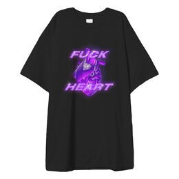 Заказать мужскую футболку в Москве. Футболка оверсайз reclover FUCK HEART от RECLOVER CLOTHING - готовые дизайны и нанесение принтов.