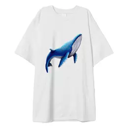 Заказать мужскую футболку в Москве. Футболка оверсайз Синий кит от tigerda  - готовые дизайны и нанесение принтов.