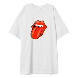 Заказать мужскую футболку в Москве. Футболка оверсайз The Rolling Stones от Jimmy Flash - готовые дизайны и нанесение принтов.