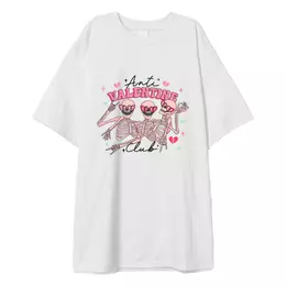 Заказать мужскую футболку в Москве. Футболка оверсайз Anti Valentine Club от Александр Серебренников - готовые дизайны и нанесение принтов.