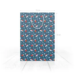 Заказать пакет в Москве. Пакет 25x35x9 cм Новый год! от valezar - готовые дизайны и нанесение принтов.