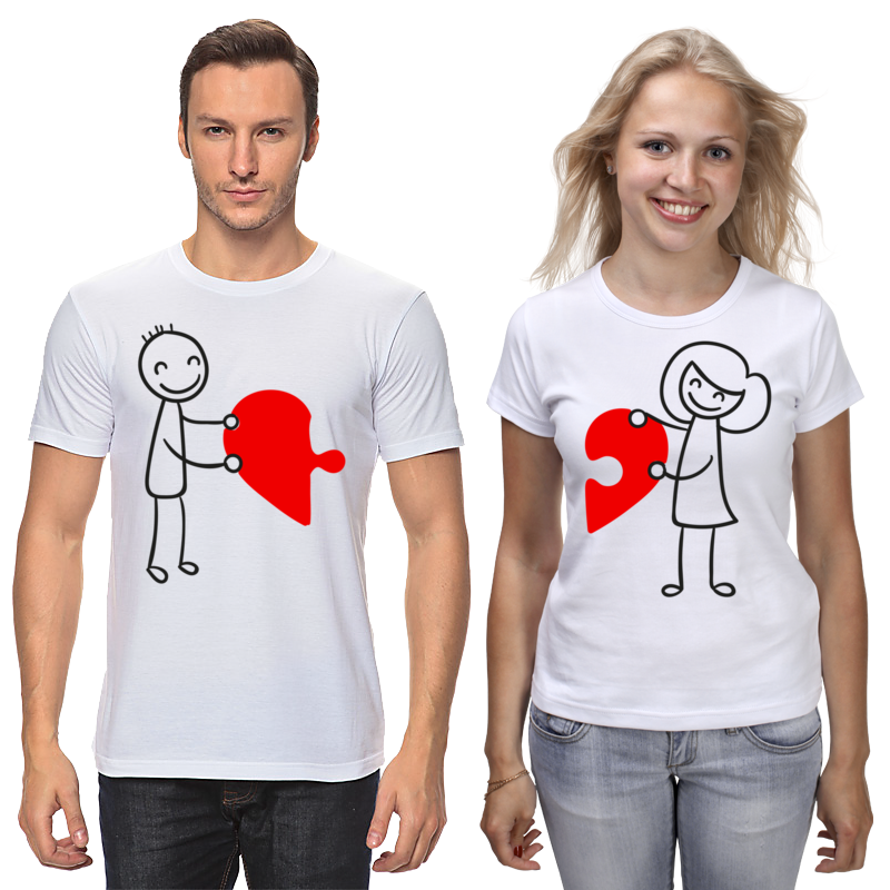 Printio Футболки парные Сердце для пар printio футболки парные для влюбленных горячее сердце