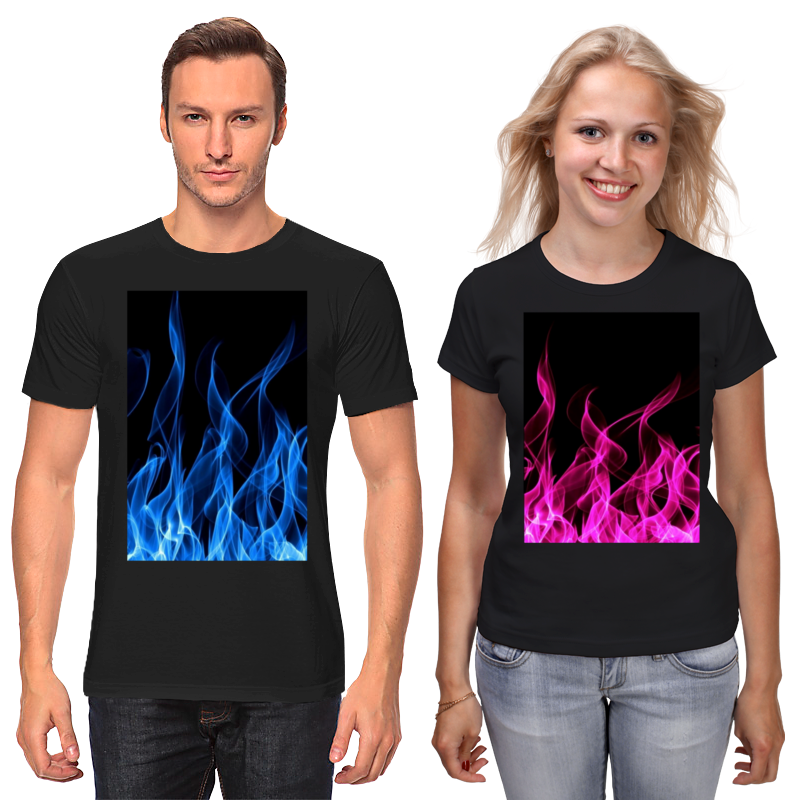 Printio Футболки парные Огненные футболки