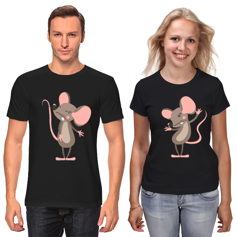 Printio Футболки парные Мышь (крыса) printio майка классическая мышь и пицца парные футболки