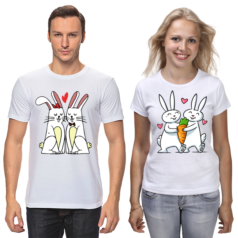 Printio Футболки парные Влюблённые кролики printio футболки парные влюблённые кролики