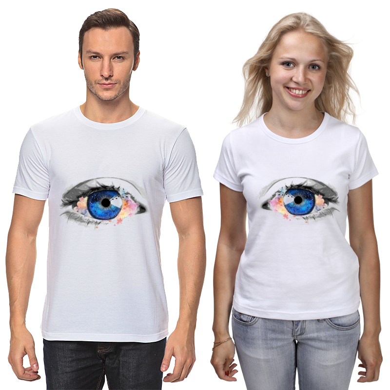 Printio Футболки парные Глаза женская футболка сфинкс третий глаз s белый