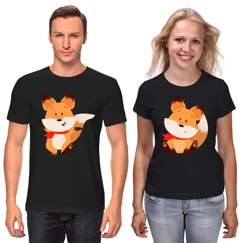 printio футболки парные кот базилио и лиса алиса Printio Футболки парные Лиса ( fox)