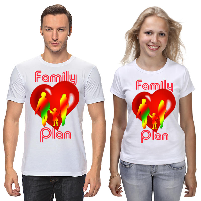 printio футболки парные папа и мама счастливая семья Printio Футболки парные Семья