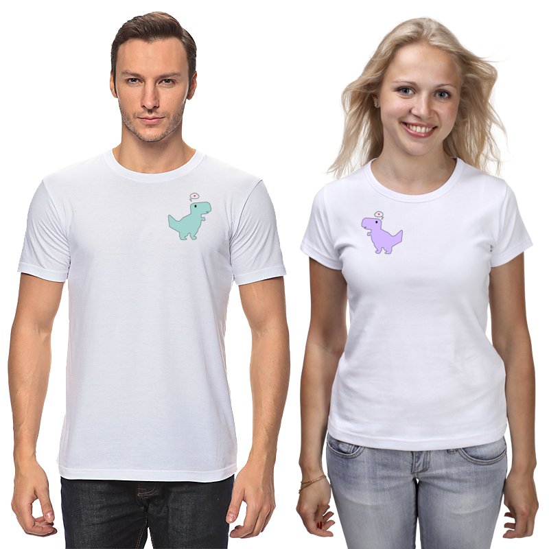 Printio Футболки парные Влюбленные динозавры printio футболки парные влюбленные птицы