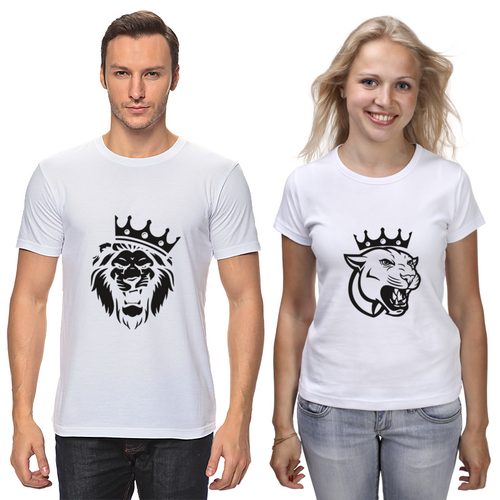 Заказать парные футболки в Москве. Футболки парные Король и Королева от acidhouses - готовые дизайны и нанесение принтов.