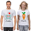 Заказать парные футболки в Москве. Футболки парные Любовь морковь от Didal  - готовые дизайны и нанесение принтов.