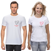 Заказать парные футболки в Москве. Футболки парные Love you от albinamiss10@gmail.com - готовые дизайны и нанесение принтов.