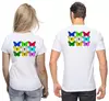 Заказать парные футболки в Москве. Футболки парные Цветные бабочки. от Alexey Evsyunin - готовые дизайны и нанесение принтов.