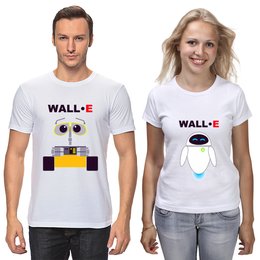 Заказать парные футболки в Москве. Футболки парные Wall-e  от T-shirt print  - готовые дизайны и нанесение принтов.