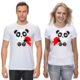 Заказать парные футболки в Москве. Футболки парные Влюбленные панды от Celluloid - готовые дизайны и нанесение принтов.