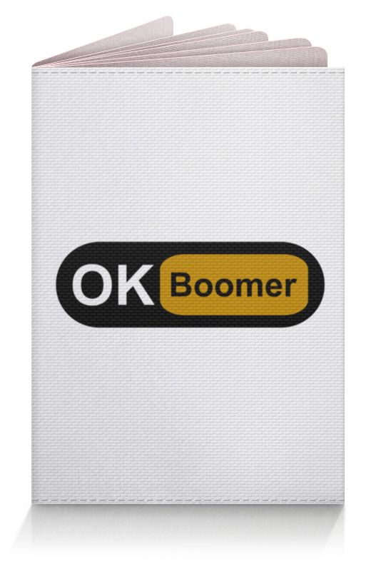 Printio Обложка для паспорта Ok boomer
