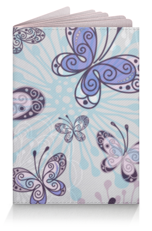 Printio Обложка для паспорта Фиолетовые бабочки