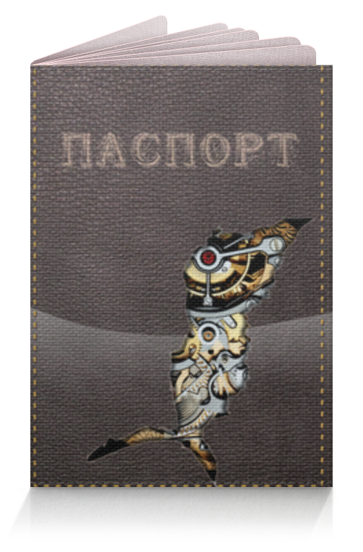 Printio Обложка для паспорта Часовой механизм. printio обложка для паспорта стимпанк сова